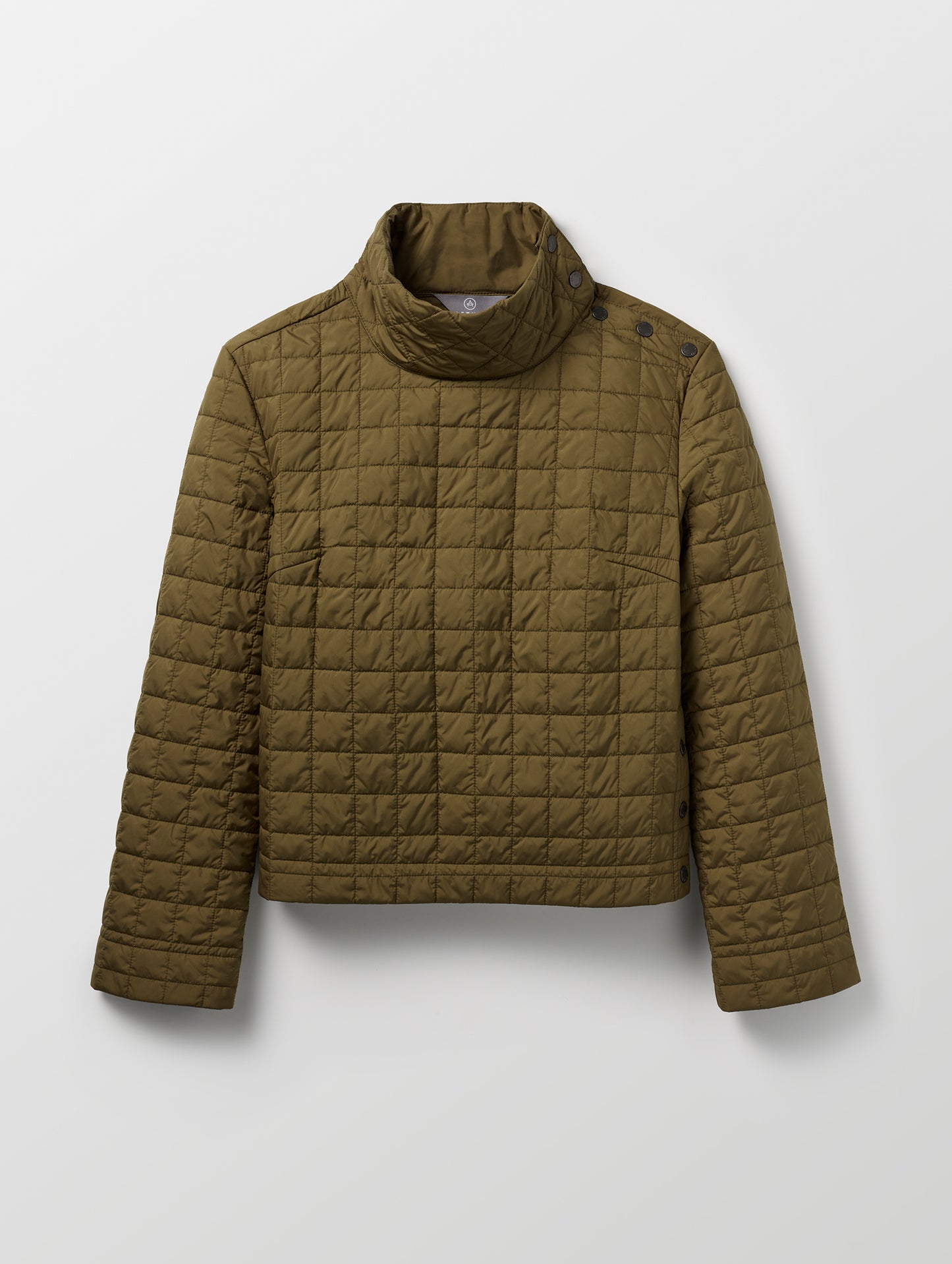 quilted green pullover for women