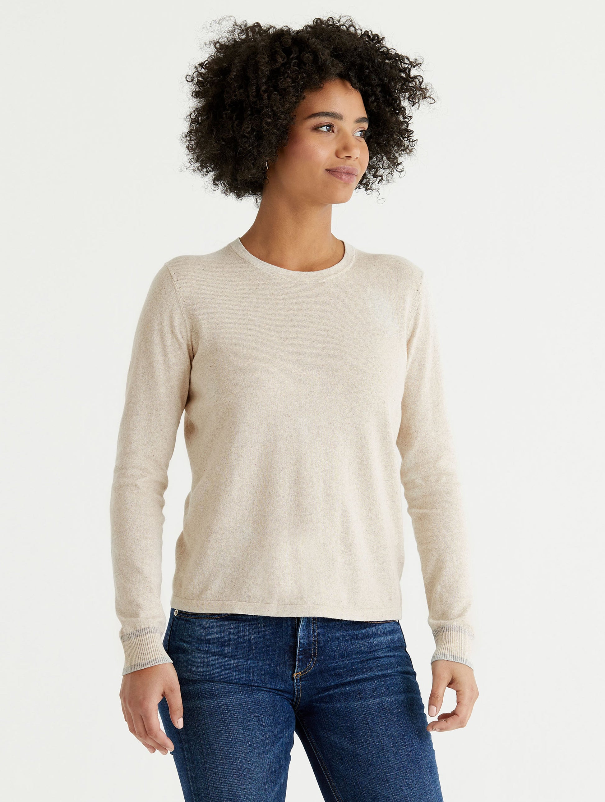 beige sweater for women from Aether Apparel