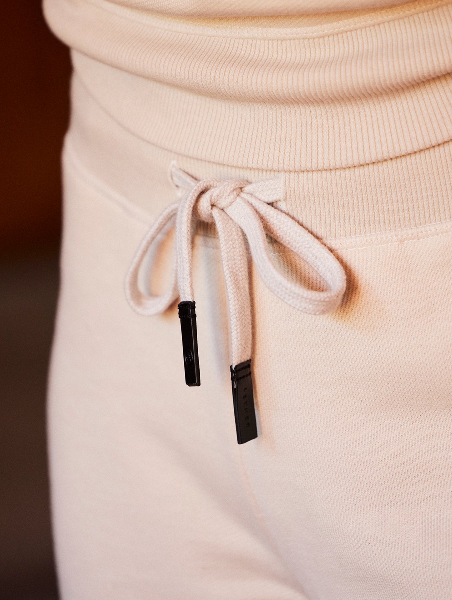 beige cropped sweatpants for women