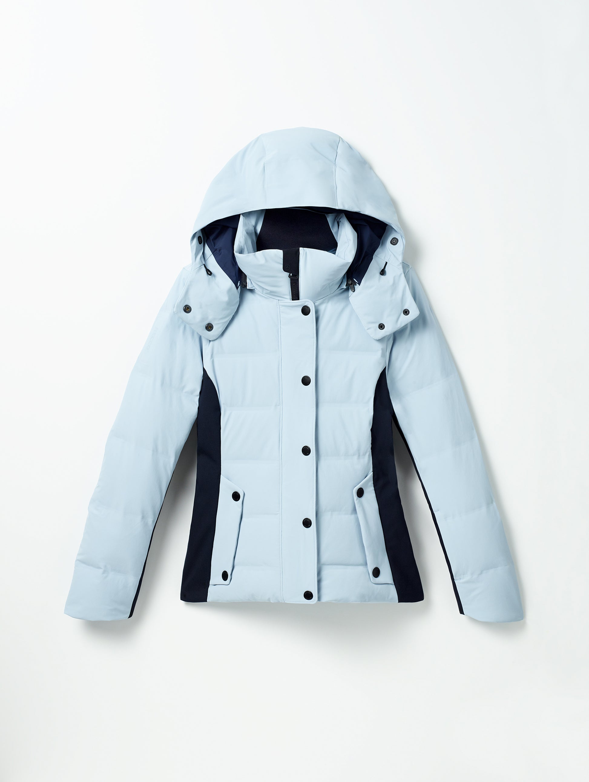 light blue ski jacket for women from Aether Apparel